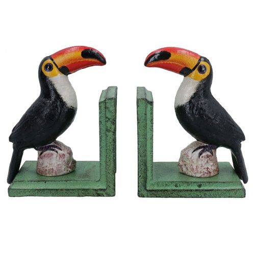 Toucan Bookends Cast Iron
