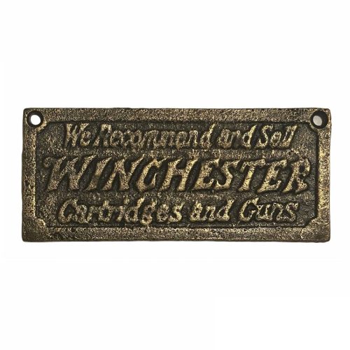Winchester Cartridges Cast Iron Plaque Sign