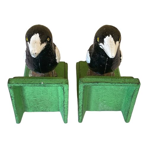 Cast Iron Australian Magpie Bookends