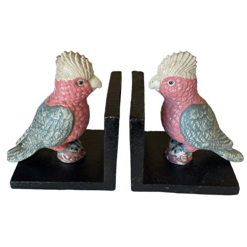Cast Iron Galah Bird Bookends