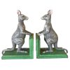 Cast Iron Grey Kangaroo Bookends