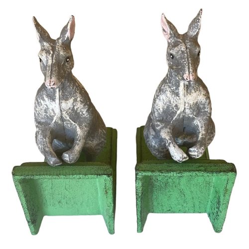 Cast Iron Grey Kangaroo Bookends