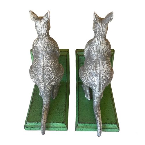 Cast Iron Grey Kangaroo Bookends