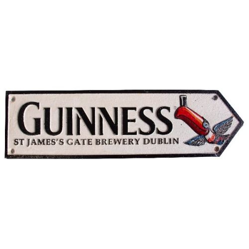 Cast Iron Toucan Guinness Street Sign