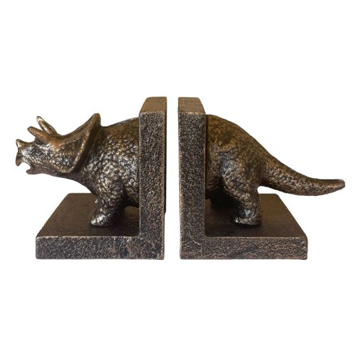 Cast Iron Triceratops Dinosaur Bookends