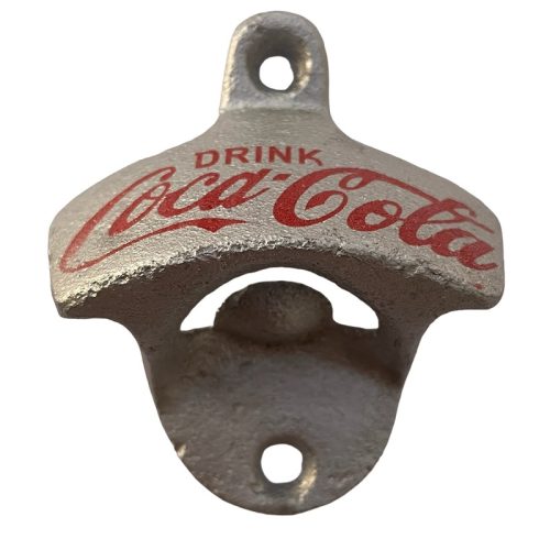 Coca Cola Red & Silver Bottle Opener Cast Iron