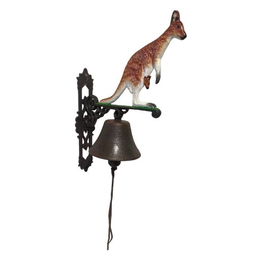 Kangaroo & Joey Cast Iron Bell