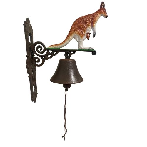 Kangaroo & Joey Cast Iron Bell