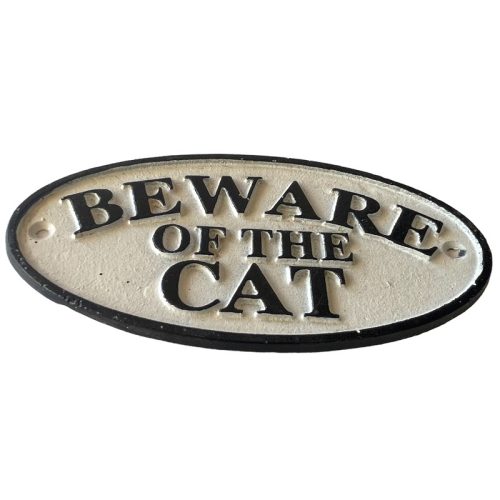 Beware Of The Cat Sign