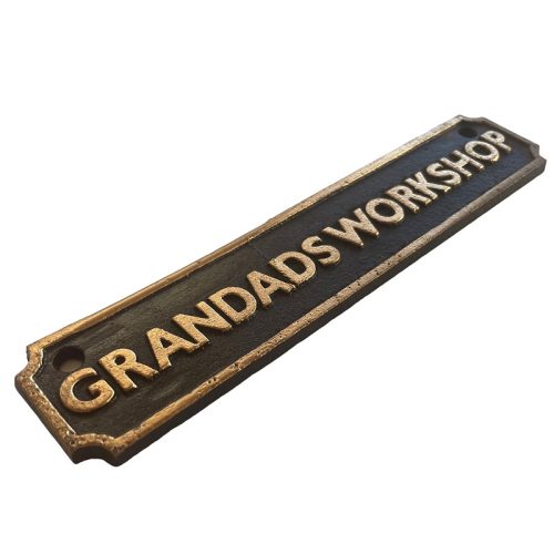 Grandads Workshop Cast Iron Sign