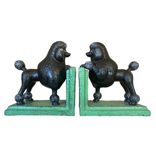 Black Poodle Bookends