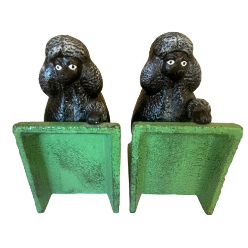 Black Poodle Bookends