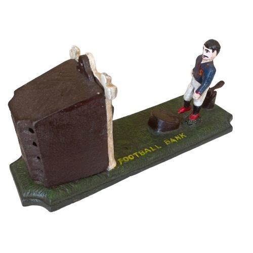 Cast Iron Football Bank