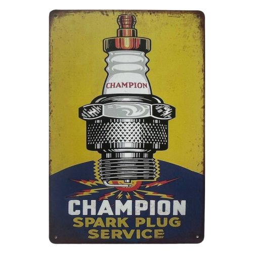 Champion Spark Plug Service Tin Sign