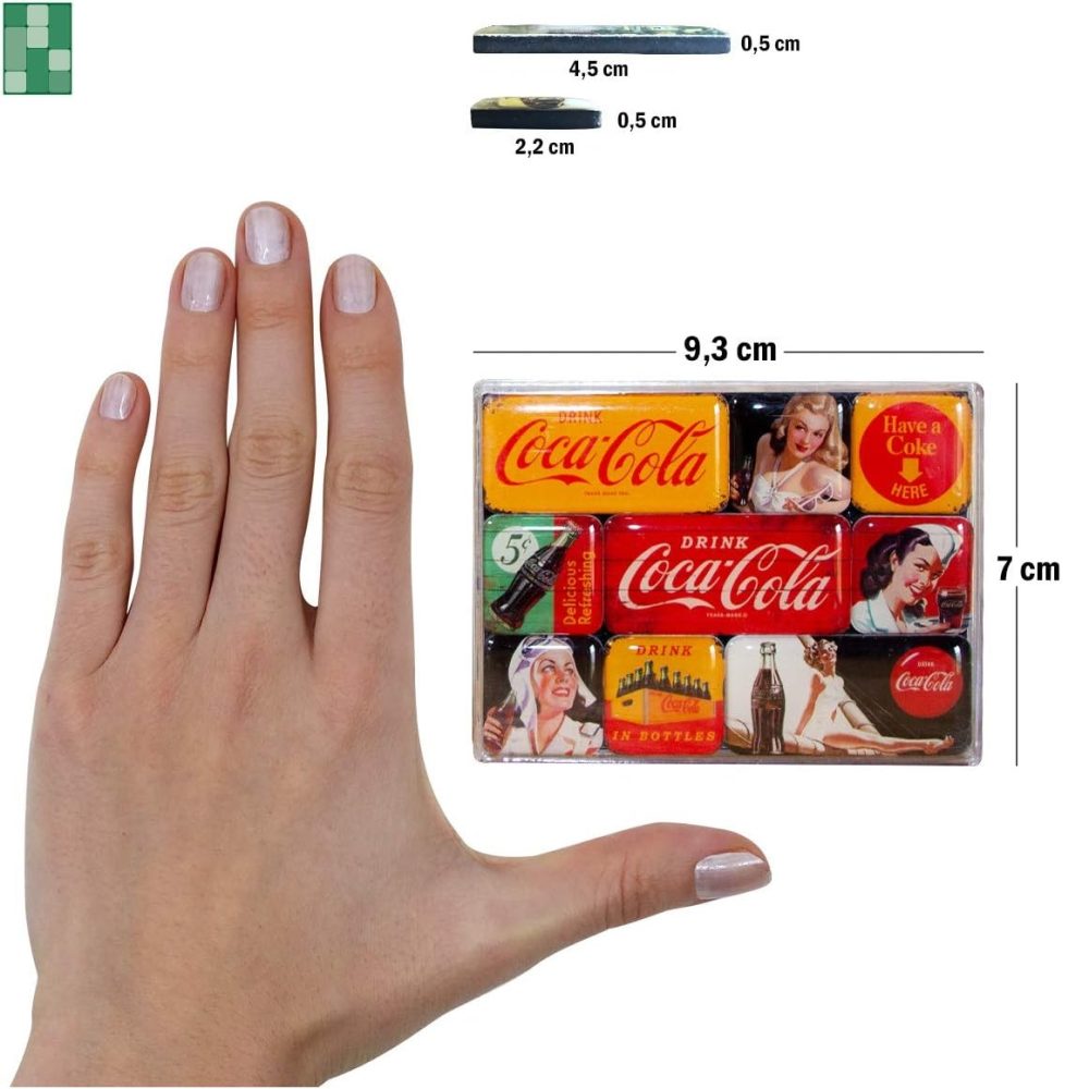 9pc Nostalgic Art Coca-Cola Magnet Set - Image 4