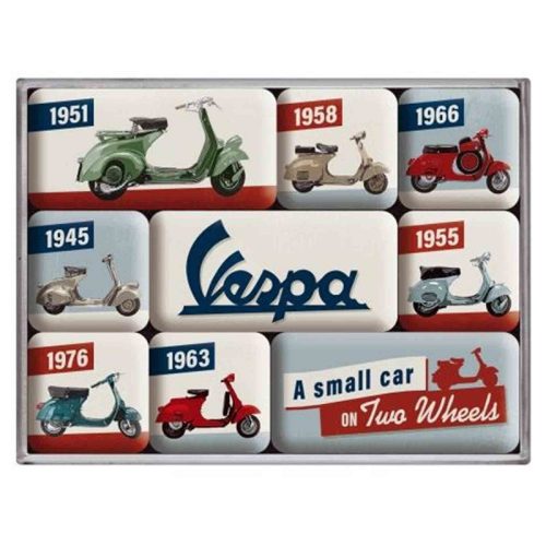 Vespa Model Chart Magnet Set