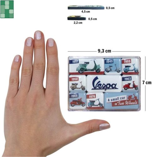 Vespa Model Chart Magnet Set