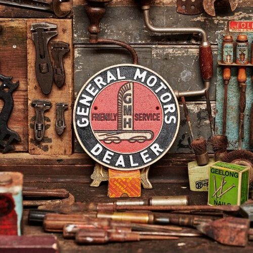Holden General Motors Dealer Cast Iron Sign