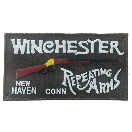 Winchester Repeating Arms Cast Iron Sign