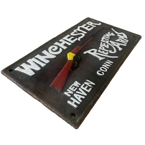 Winchester Repeating Arms Cast Iron Sign