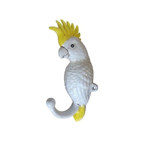 Cast Iron Cockatoo Bird Hook Hanger