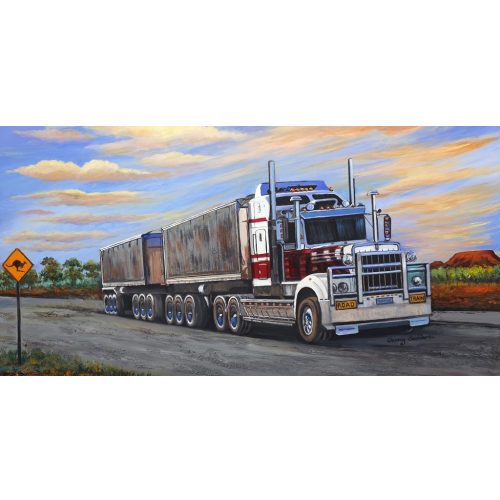 Kenworth Road Train Mircofiber Beach Towel