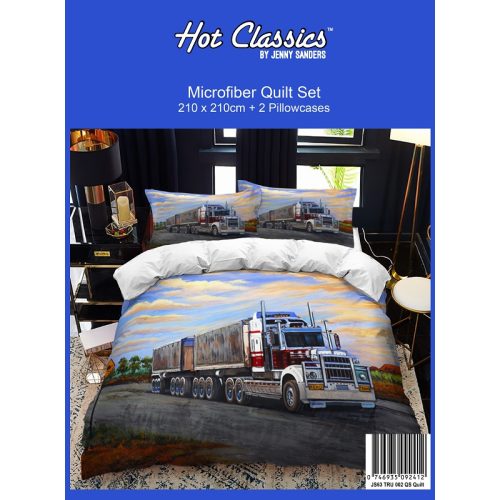 Kenworth Road Train Queen Bed Quilt Cover Set