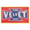 Pure Velvet Soap Cast Iron Sign