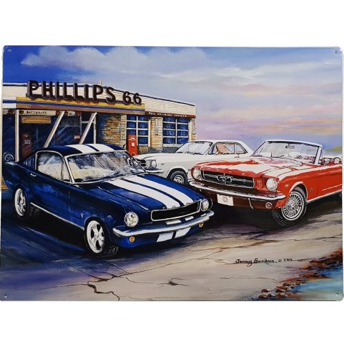 Three Ford Mustangs Tin Sign