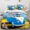 VW Kombi Van Surfs Up Queen Bed Quilt Cover