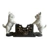 Cast Iron White Westie Dog Business Card Holder