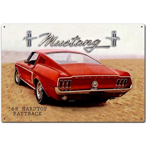 68 Mustang Tin Sign