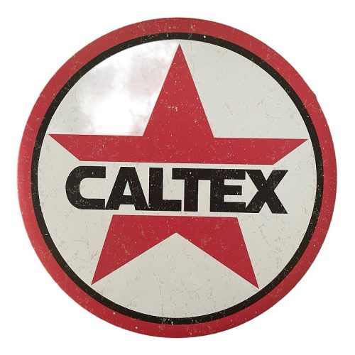 Caltex Round Tin Sign