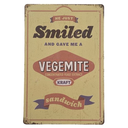 Vegemite Smiled Tin Sign