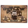Ned Kelly The Iron Outlaw Tin Sign