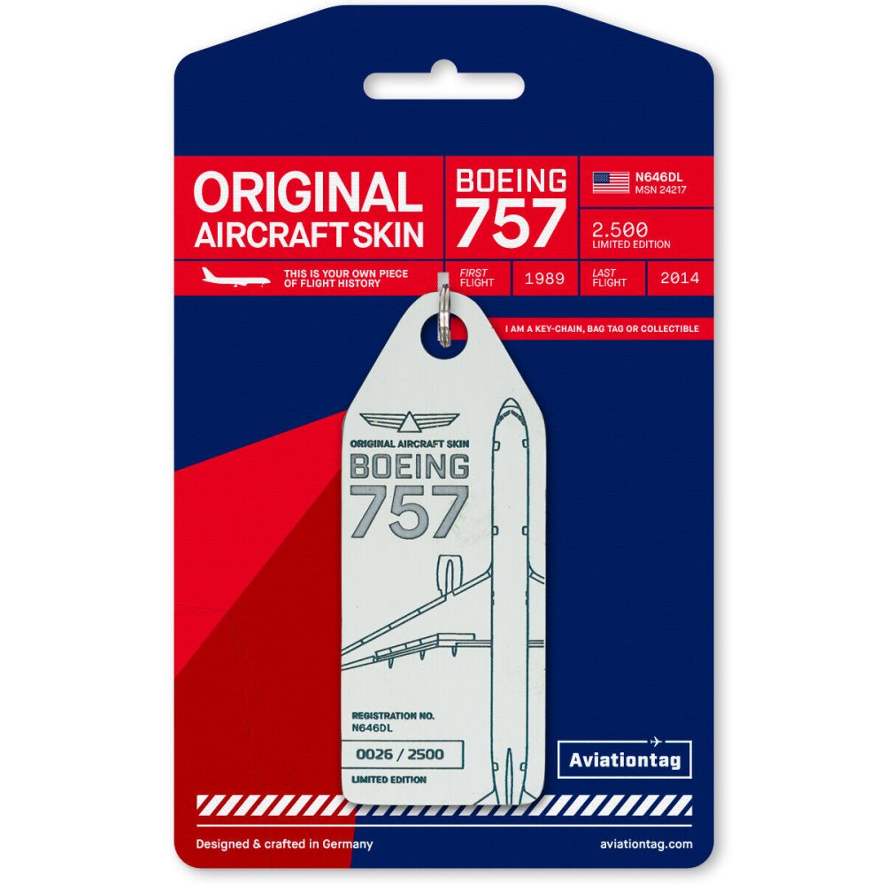 Boeing B757 Delta Airlines Aviation Tag