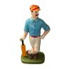 Cast Iron Cricketer Doorstop Blue