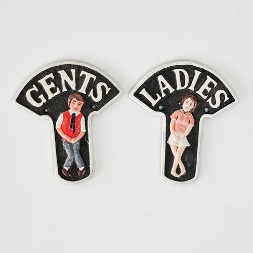 Cast Iron Gents & Ladies Toilet Signs