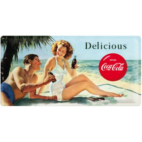 Coca-Cola Beach Couple Sign