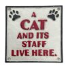 Cast Iron Cat Sign