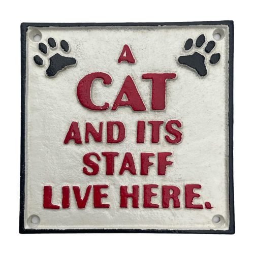 Cast Iron Cat Sign