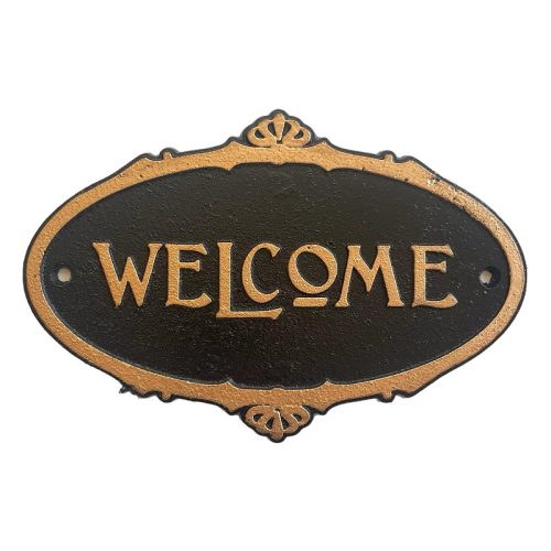 Cast Iron Welcome Sign