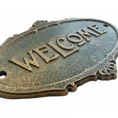 Cast Iron Welcome Sign