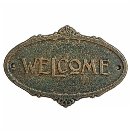 Cast Iron Welcome Sign
