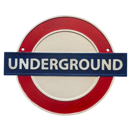 London Underground Cast Iron Sign