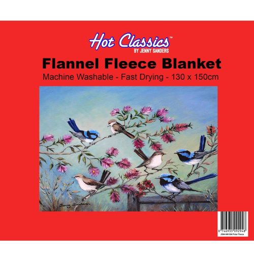 Blue Wren Polar Fleece Blanket