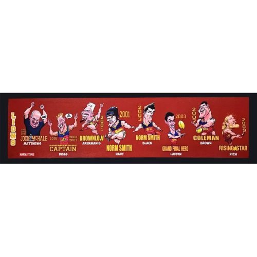 Brisbane Lions Caricature Bar Runner
