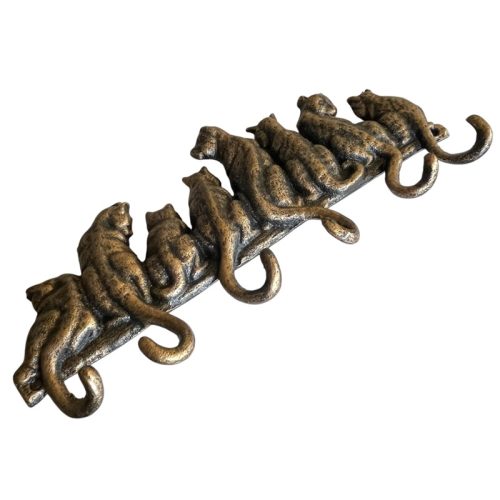 Cast Iron 8 Cats Tails Hanger