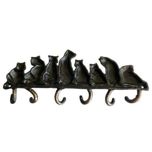 Cast Iron 8 Cats Tails Hanger