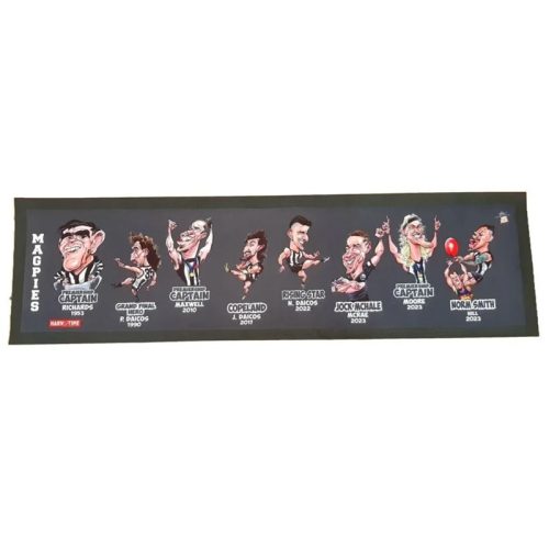 Collingwood Magpies Caricature Bar Runner Mat